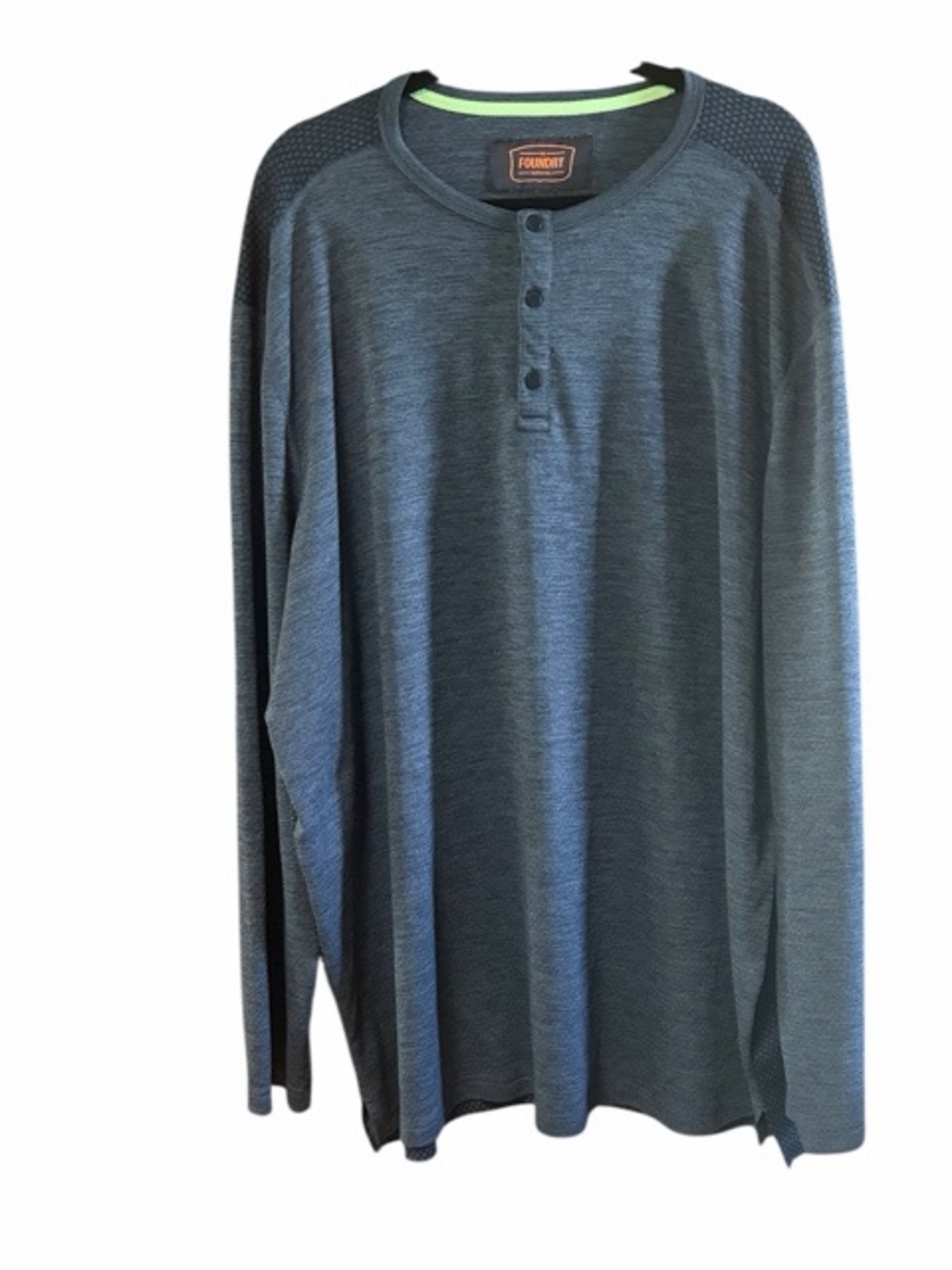 The Foundry Supply Co. Men's Long-Sleeve Heathered Henley Shirt